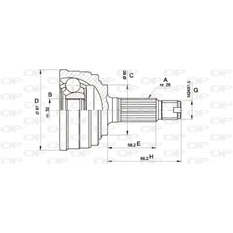 Embout de cardan avant (kit de réparation) OPEN PARTS CVJ5129.10