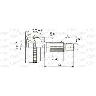 Embout de cardan avant (kit de réparation) OPEN PARTS CVJ5130.10