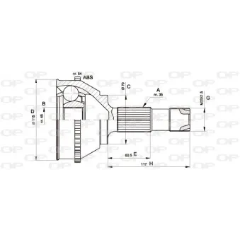 Embout de cardan avant (kit de réparation) OPEN PARTS CVJ5131.10