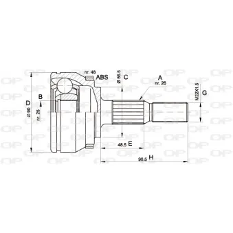 Embout de cardan avant (kit de réparation) OPEN PARTS CVJ5132.10