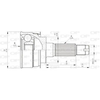 Embout de cardan avant (kit de réparation) OPEN PARTS CVJ5136.10