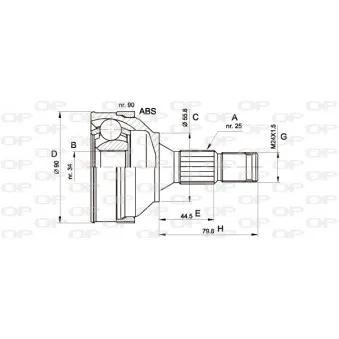 Embout de cardan avant (kit de réparation) OPEN PARTS CVJ5138.10