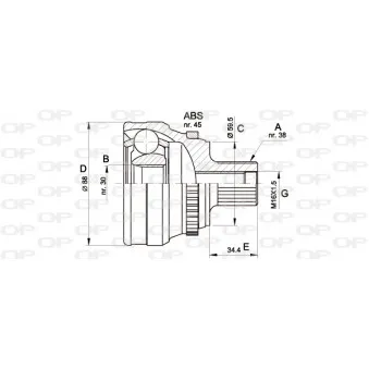 Embout de cardan avant (kit de réparation) OPEN PARTS CVJ5139.10