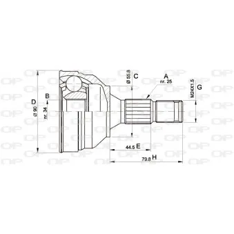 Embout de cardan avant (kit de réparation) OPEN PARTS CVJ5141.10