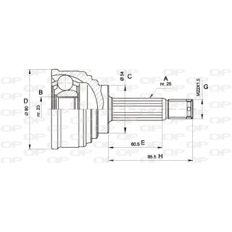 Embout de cardan avant (kit de réparation) OPEN PARTS CVJ5147.10