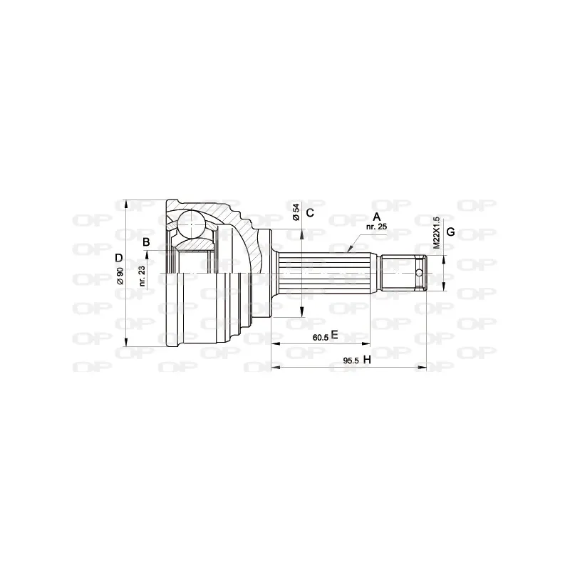 Embout de cardan avant (kit de réparation) OPEN PARTS CVJ5147.10