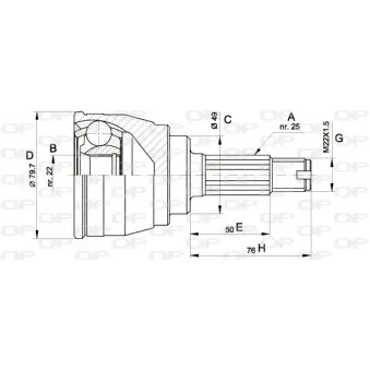 Embout de cardan avant (kit de réparation) OPEN PARTS CVJ5148.10