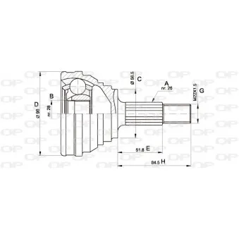 Embout de cardan avant (kit de réparation) OPEN PARTS CVJ5149.10