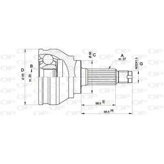 Embout de cardan avant (kit de réparation) OPEN PARTS CVJ5151.10