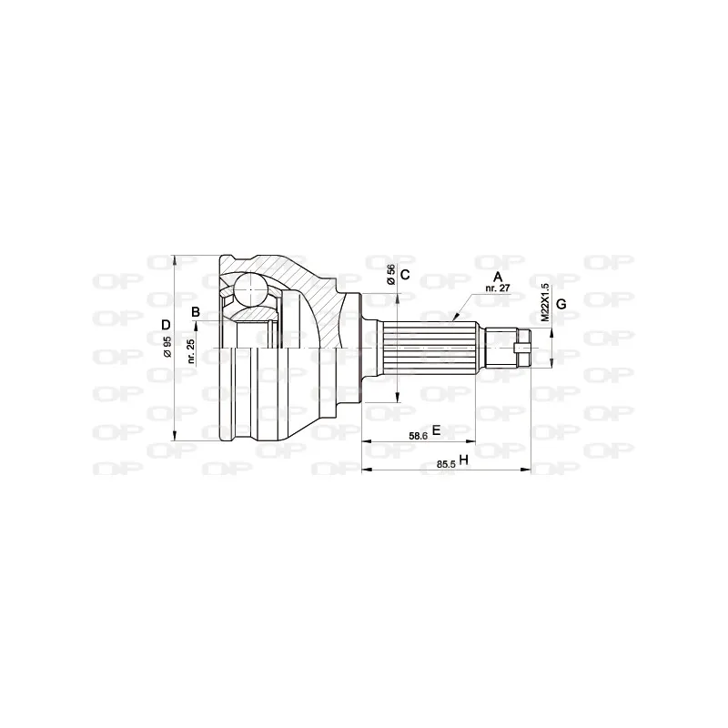 Embout de cardan avant (kit de réparation) OPEN PARTS CVJ5151.10