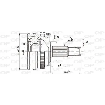 Embout de cardan avant (kit de réparation) OPEN PARTS CVJ5152.10
