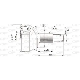 Embout de cardan avant (kit de réparation) OPEN PARTS CVJ5154.10