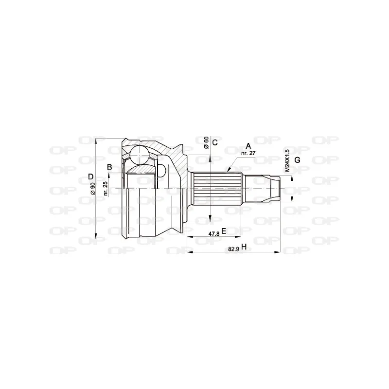 Embout de cardan avant (kit de réparation) OPEN PARTS CVJ5154.10