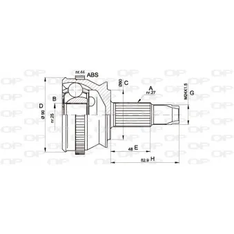 Embout de cardan avant (kit de réparation) OPEN PARTS CVJ5155.10