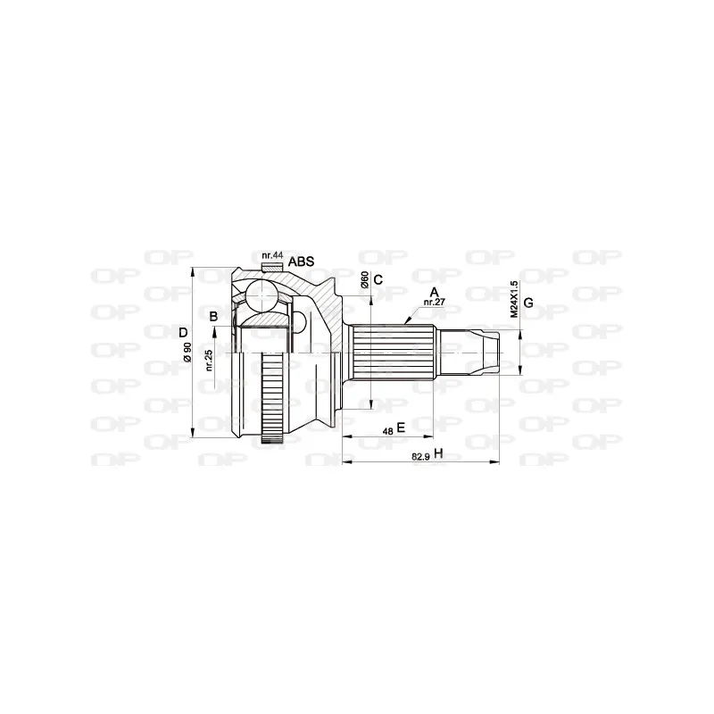 Embout de cardan avant (kit de réparation) OPEN PARTS CVJ5155.10