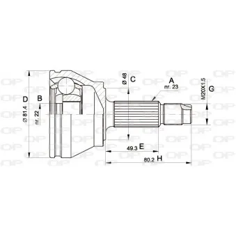 Embout de cardan avant (kit de réparation) OPEN PARTS CVJ5156.10