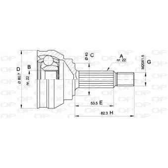 Embout de cardan avant (kit de réparation) OPEN PARTS CVJ5158.10