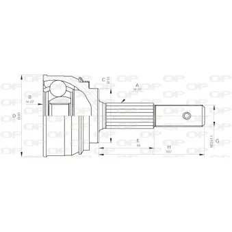 Embout de cardan avant (kit de réparation) OPEN PARTS CVJ5163.10