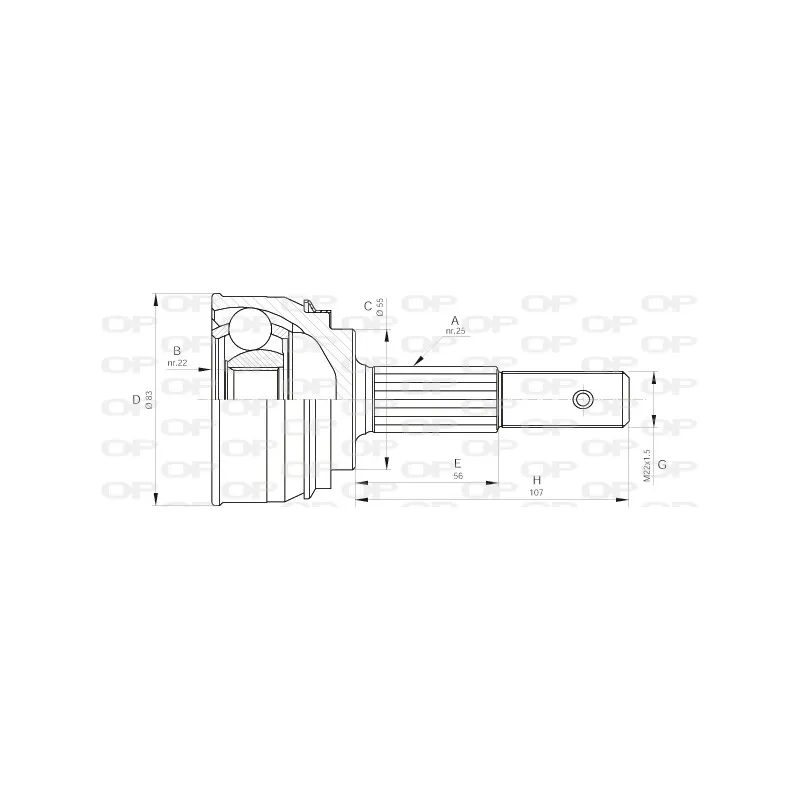 Embout de cardan avant (kit de réparation) OPEN PARTS CVJ5163.10