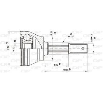 Embout de cardan avant (kit de réparation) OPEN PARTS CVJ5164.10