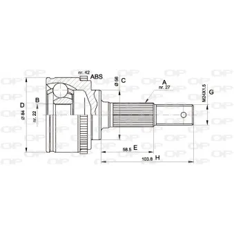 Embout de cardan avant (kit de réparation) OPEN PARTS CVJ5165.10