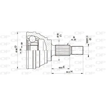 Embout de cardan avant (kit de réparation) OPEN PARTS CVJ5166.10