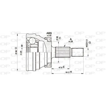 Embout de cardan avant (kit de réparation) OPEN PARTS CVJ5169.10