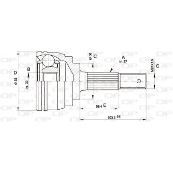 Embout de cardan avant (kit de réparation) OPEN PARTS CVJ5172.10