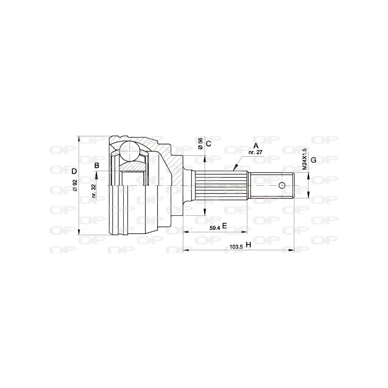 Embout de cardan avant (kit de réparation) OPEN PARTS CVJ5172.10
