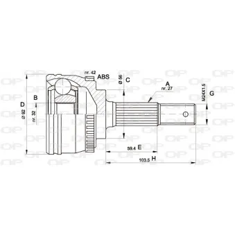 Embout de cardan avant (kit de réparation) OPEN PARTS CVJ5173.10