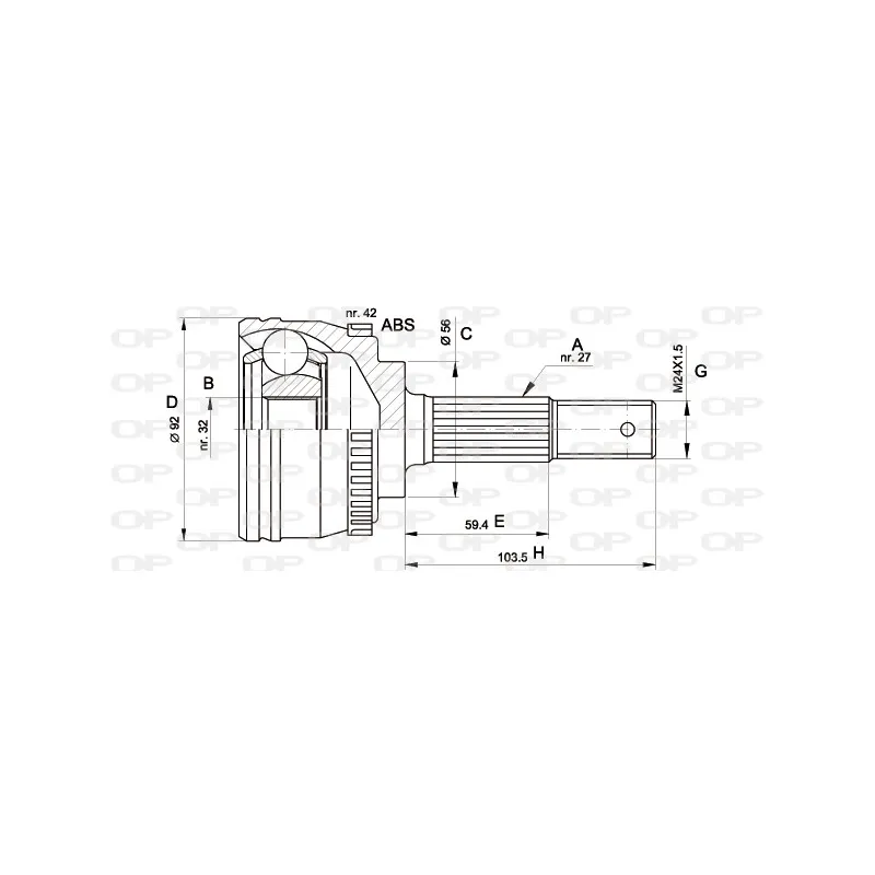 Embout de cardan avant (kit de réparation) OPEN PARTS CVJ5173.10