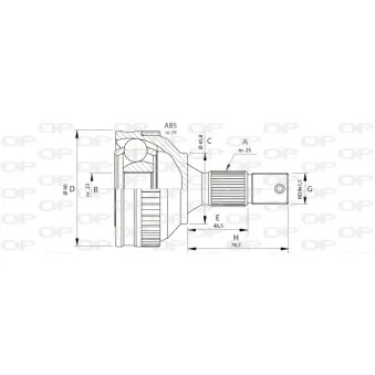 Embout de cardan avant (kit de réparation) OPEN PARTS CVJ5175.10
