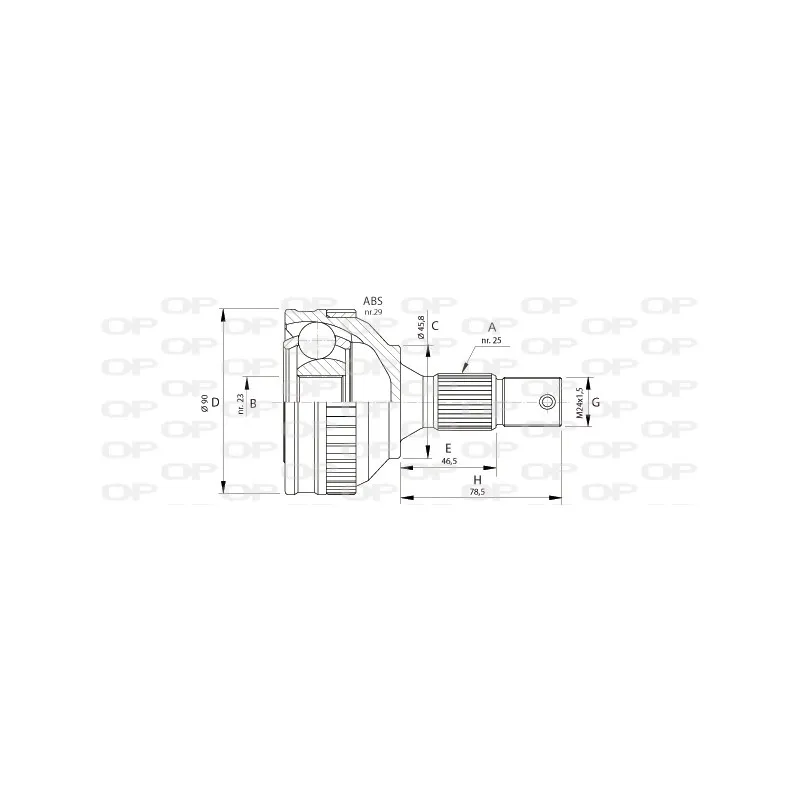 Embout de cardan avant (kit de réparation) OPEN PARTS CVJ5175.10