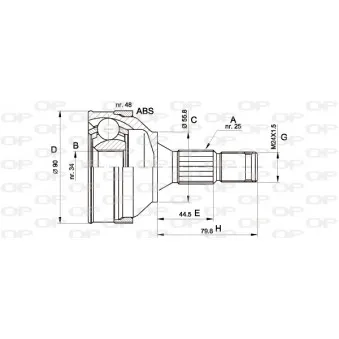 Embout de cardan avant (kit de réparation) OPEN PARTS CVJ5176.10
