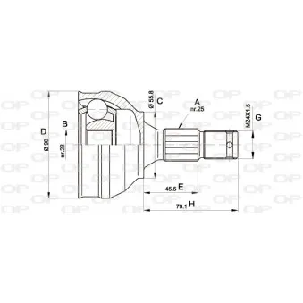 Embout de cardan avant (kit de réparation) OPEN PARTS CVJ5177.10