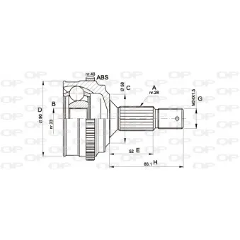 Embout de cardan avant (kit de réparation) OPEN PARTS CVJ5179.10
