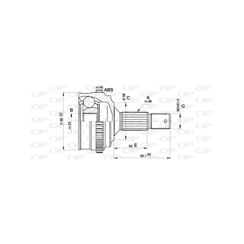 Embout de cardan avant (kit de réparation) OPEN PARTS CVJ5179.10