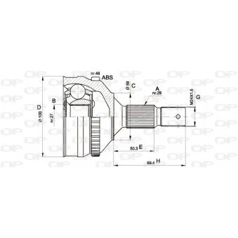 Embout de cardan avant (kit de réparation) OPEN PARTS CVJ5180.10