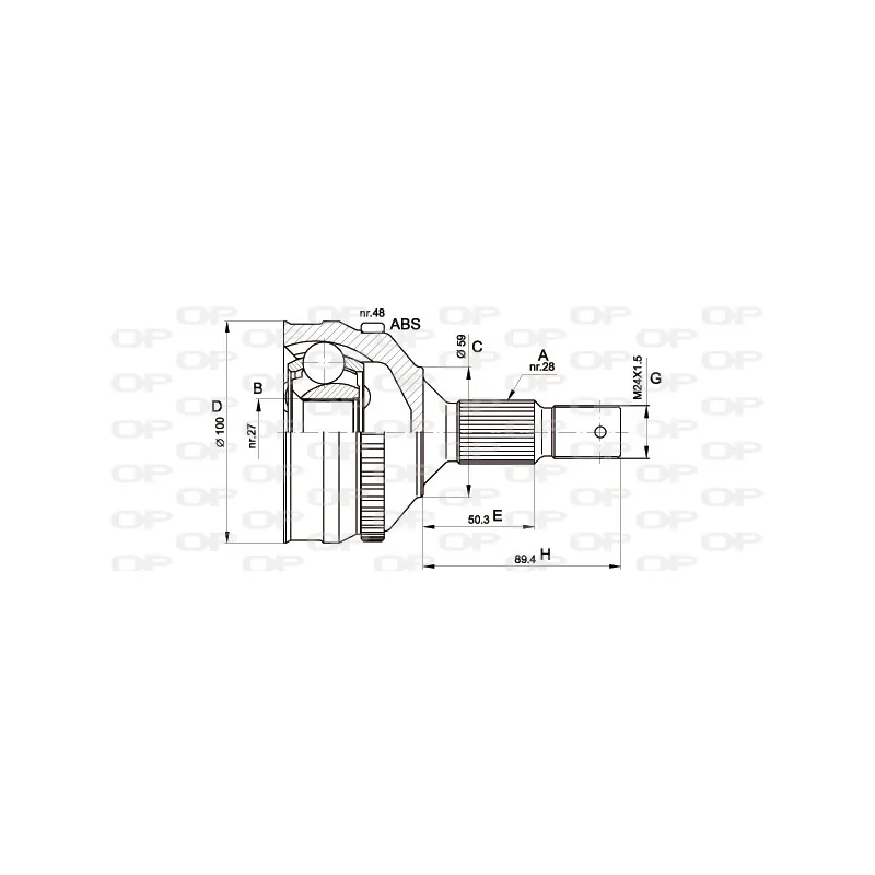 Embout de cardan avant (kit de réparation) OPEN PARTS CVJ5180.10