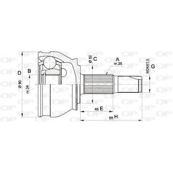 Embout de cardan avant (kit de réparation) OPEN PARTS CVJ5183.10
