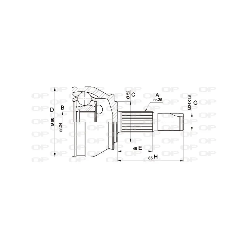 Embout de cardan avant (kit de réparation) OPEN PARTS CVJ5183.10
