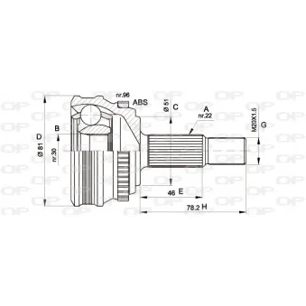 Embout de cardan avant (kit de réparation) OPEN PARTS CVJ5185.10