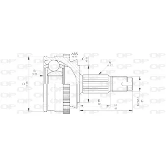 Embout de cardan avant (kit de réparation) OPEN PARTS CVJ5186.10