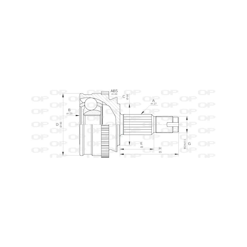 Embout de cardan avant (kit de réparation) OPEN PARTS CVJ5186.10