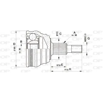 Embout de cardan avant (kit de réparation) OPEN PARTS CVJ5189.10
