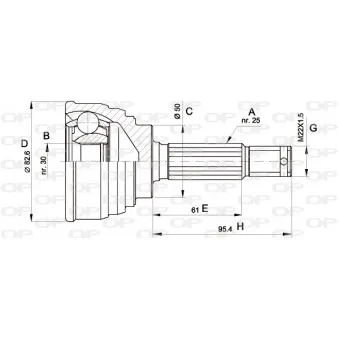 Embout de cardan avant (kit de réparation) OPEN PARTS CVJ5191.10