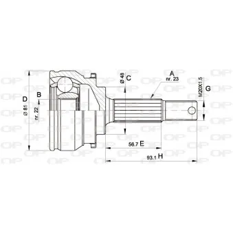 Embout de cardan avant (kit de réparation) OPEN PARTS CVJ5194.10