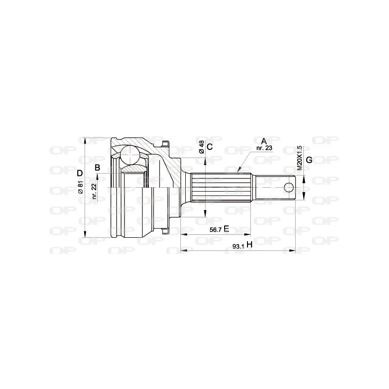 Embout de cardan avant (kit de réparation) OPEN PARTS CVJ5194.10