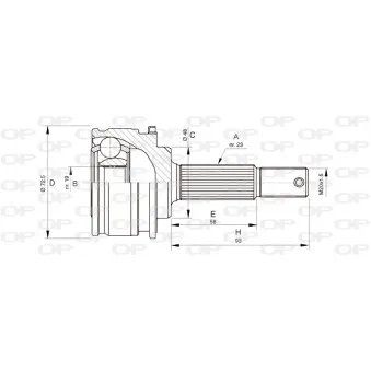 Embout de cardan avant (kit de réparation) OPEN PARTS