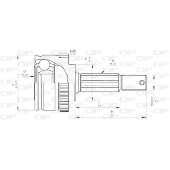 Embout de cardan avant (kit de réparation) OPEN PARTS CVJ5197.10
